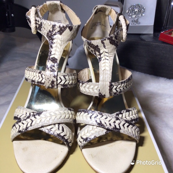 Michael Kors size 8 Genuine Snakeskin Heels - EUC